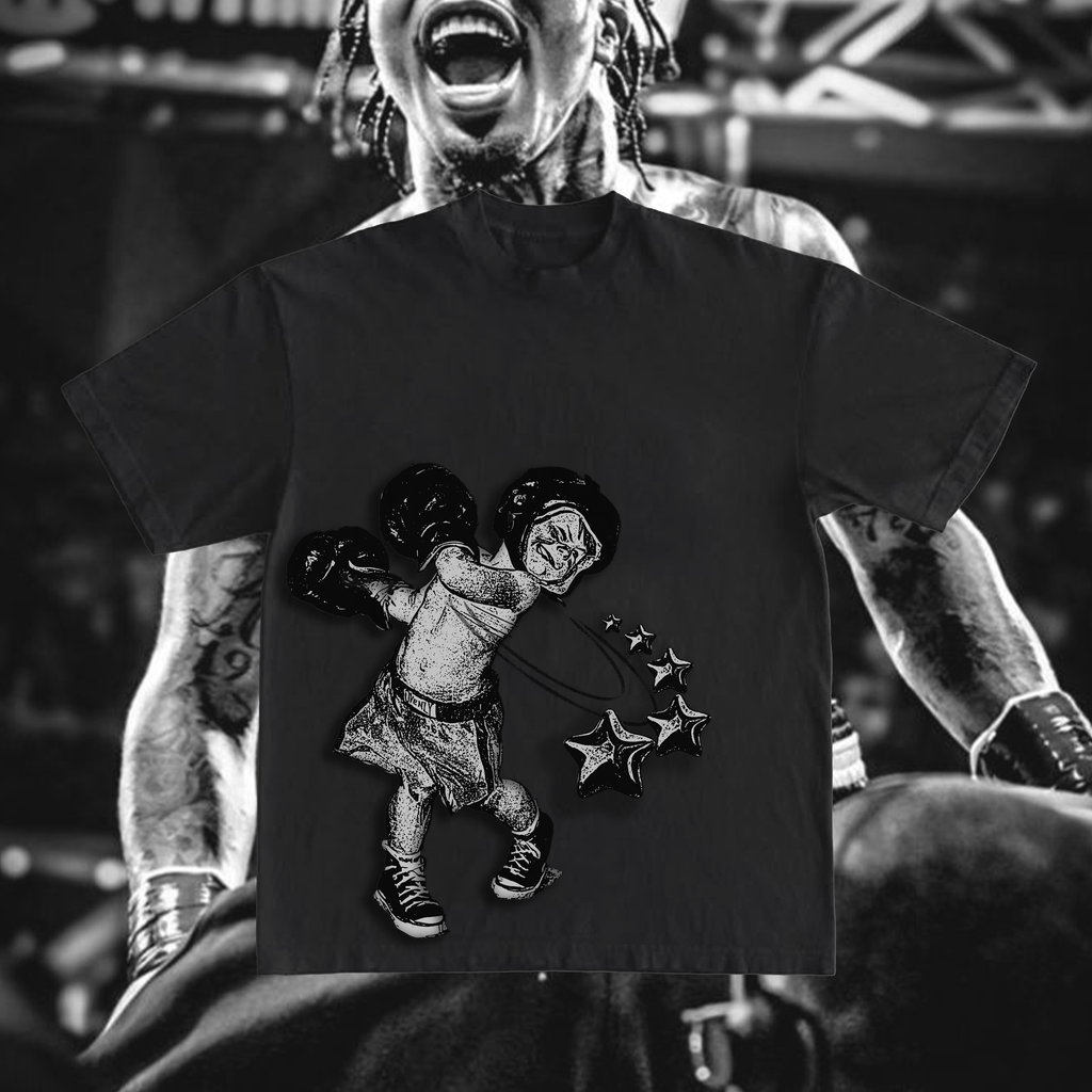 Boxing Oversize Black-White T-Shirt